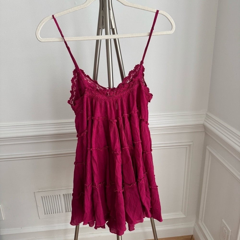 NWT FREE PEOPLE Intimately Sunsetter Mini Slip Strangelove Lace Dress Size Small - Picture 8 of 11
